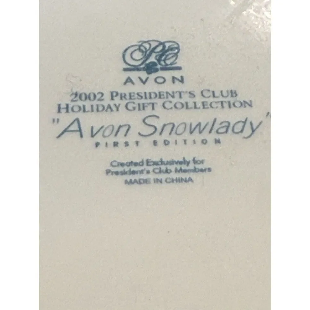 Avon Snow lady‎ Candy Dish First Edition 2002